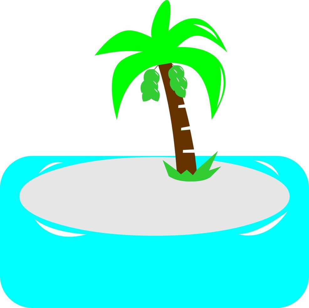 little island illustration high quality vector