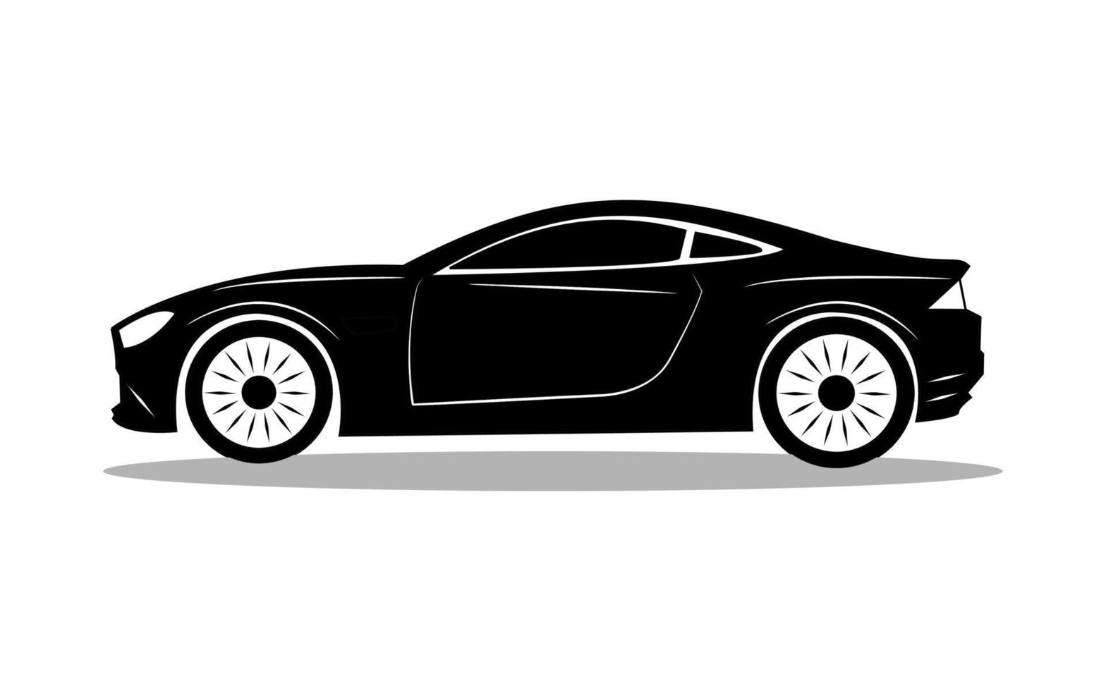 Car icon vector in black
