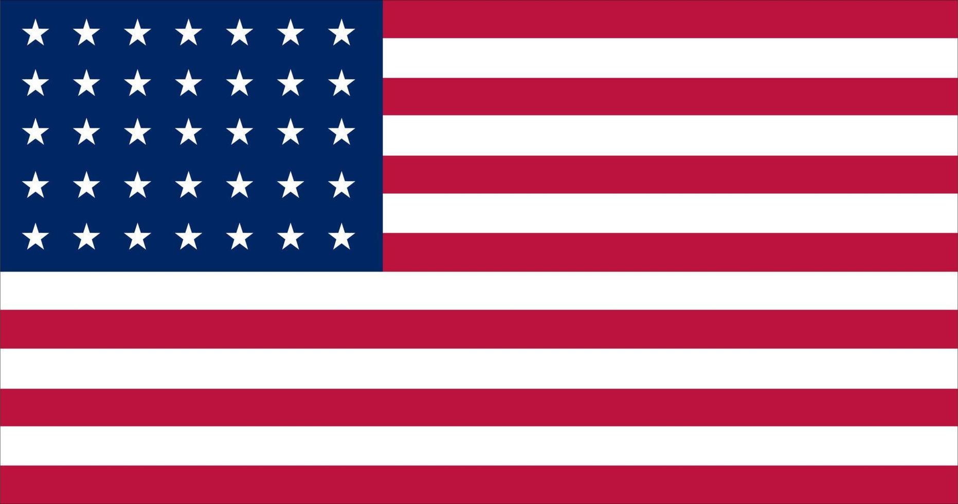 bandera de estados unidos, bandera de estados unidos, ilustración de vector de bandera de américa