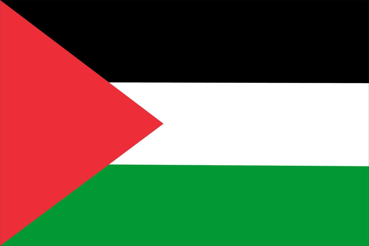 Palestine flag, national flag of Palestine vector illustration