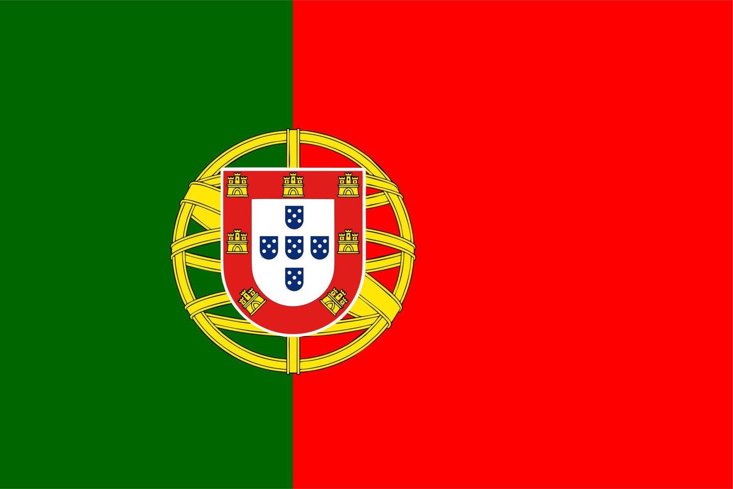 bandera de portugal, bandera de portugal ilustración vectorial vector