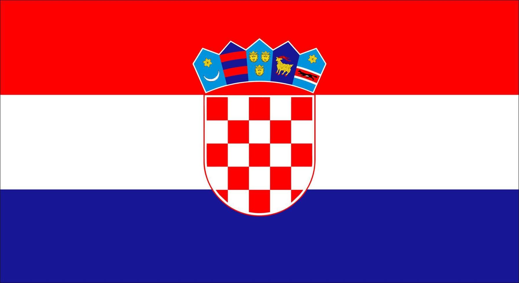 Croatia flag, flag of Croatia vector