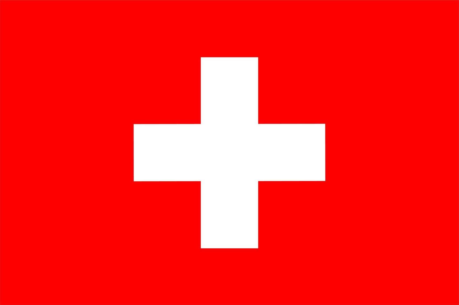 bandera de suiza, vector de alta calidad de la bandera de suiza