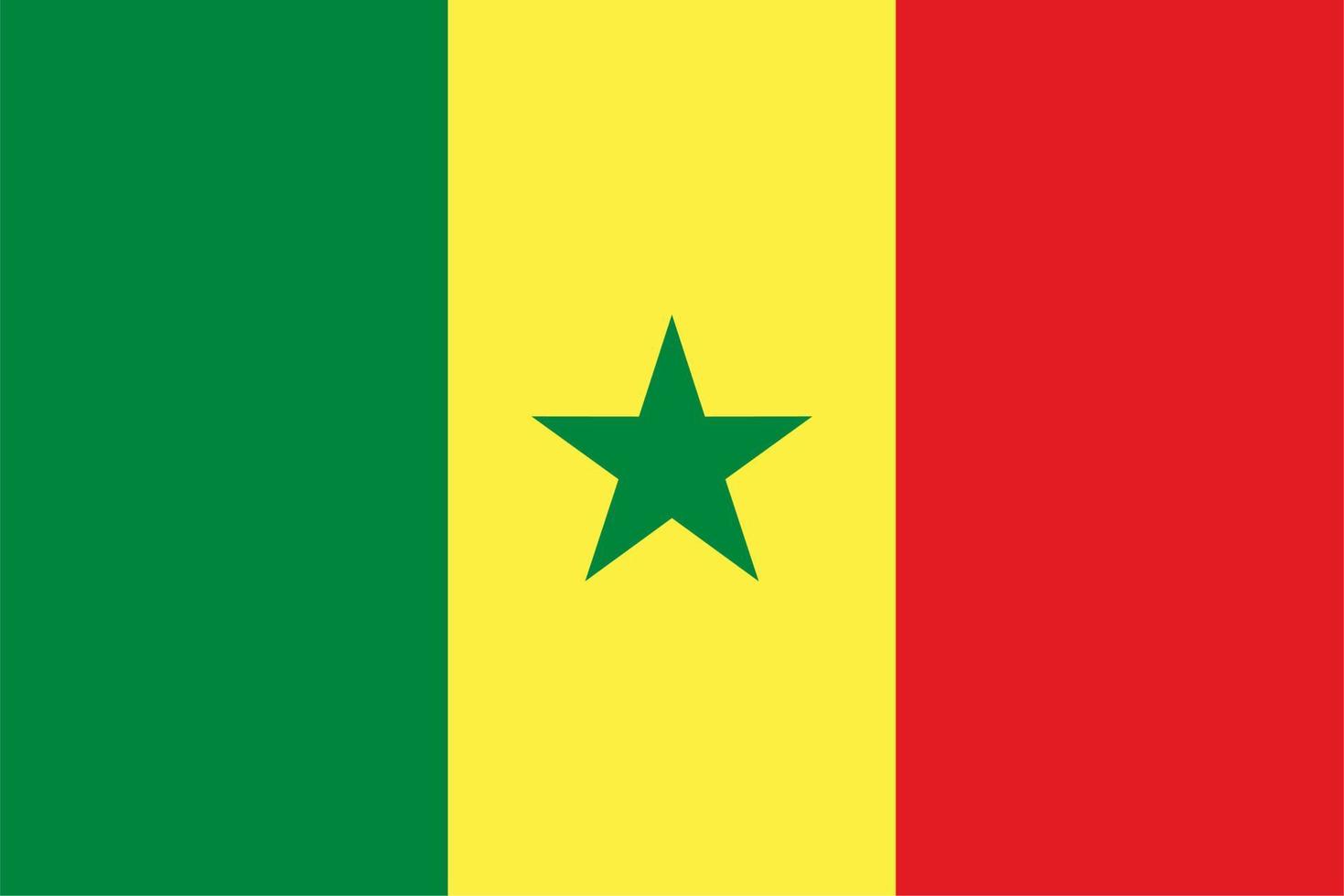 Senegal flag, flag of Senegal high quality vector