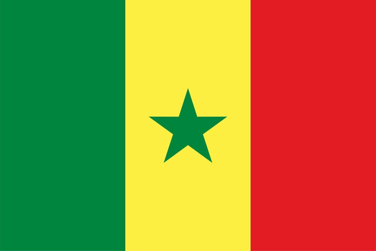 bandera de senegal, bandera de vector de alta calidad de senegal