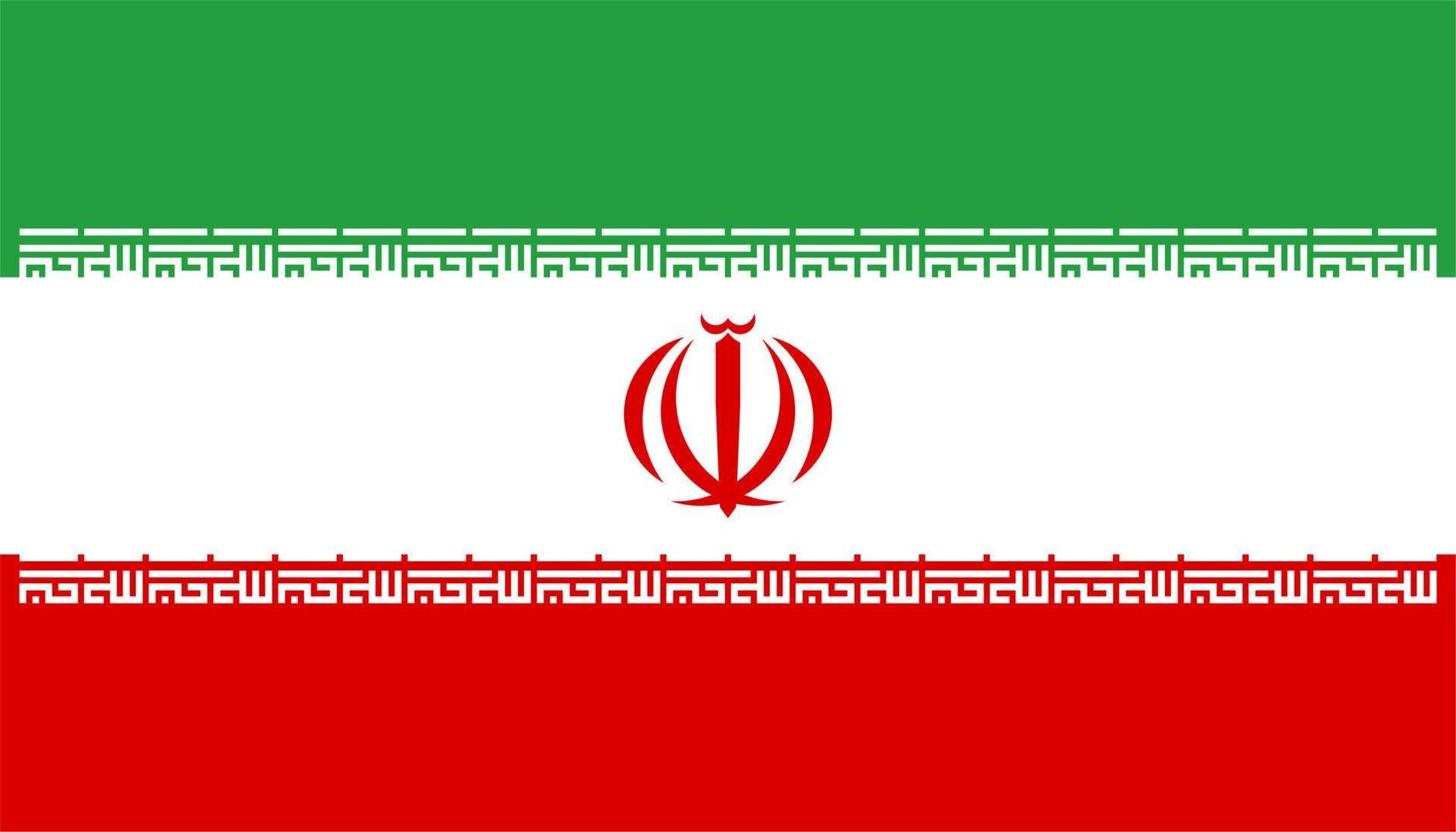 bandera de irán, bandera de vector de alta calidad de irán