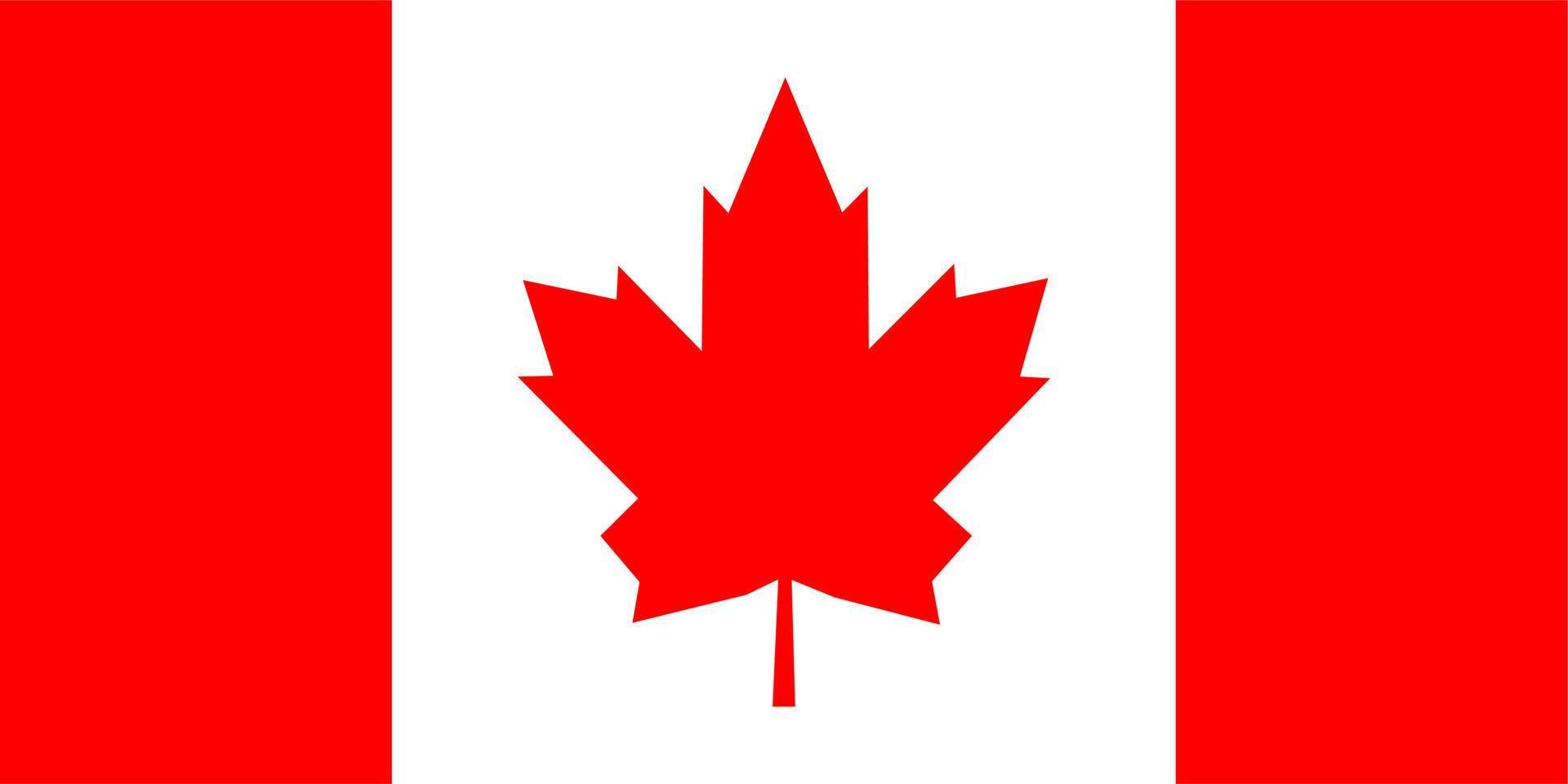 bandera de canadá, bandera de canadá ilustración vectorial vector
