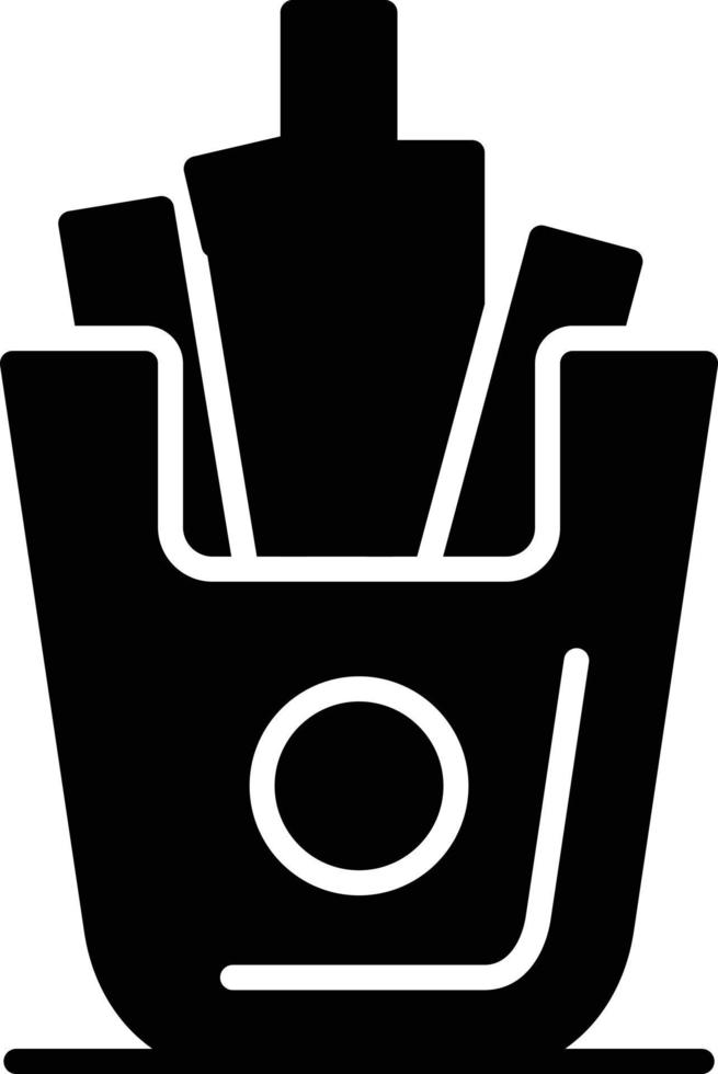 French Fries Glyph Icon vector