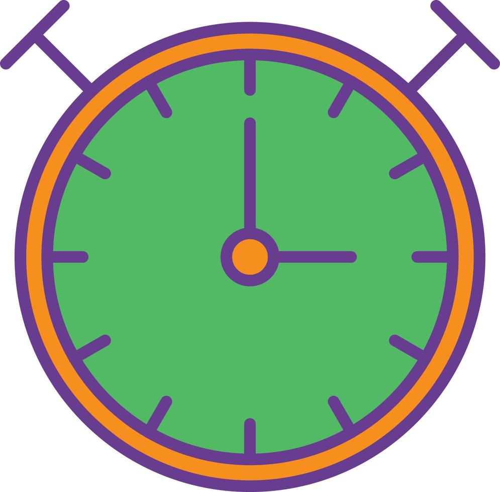 Clock Line Filled Two Color 9767921 Vector Art at Vecteezy