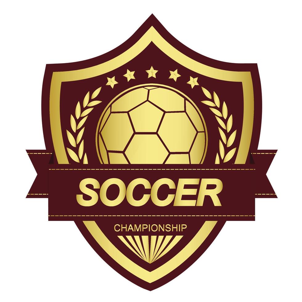 Illustration of golden soccer symbol.It's winner concept vector