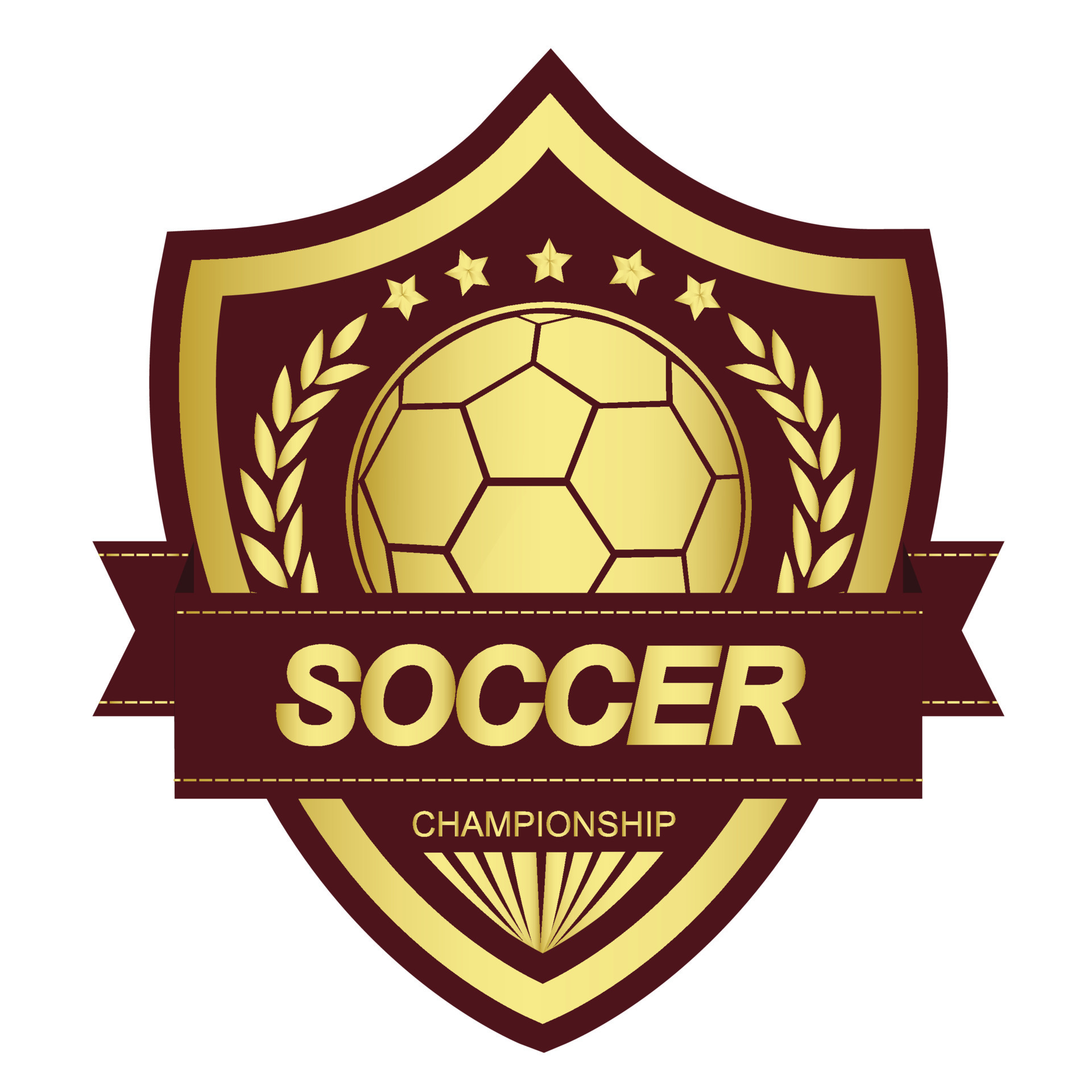 Illustration of golden soccer symbol.It's winner concept 9768346 Vector