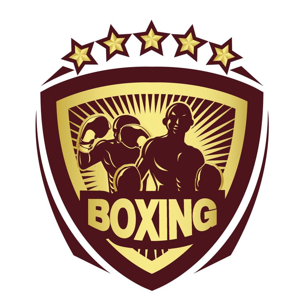 Illustration of golden boxing symbol.It's two winner concept vector