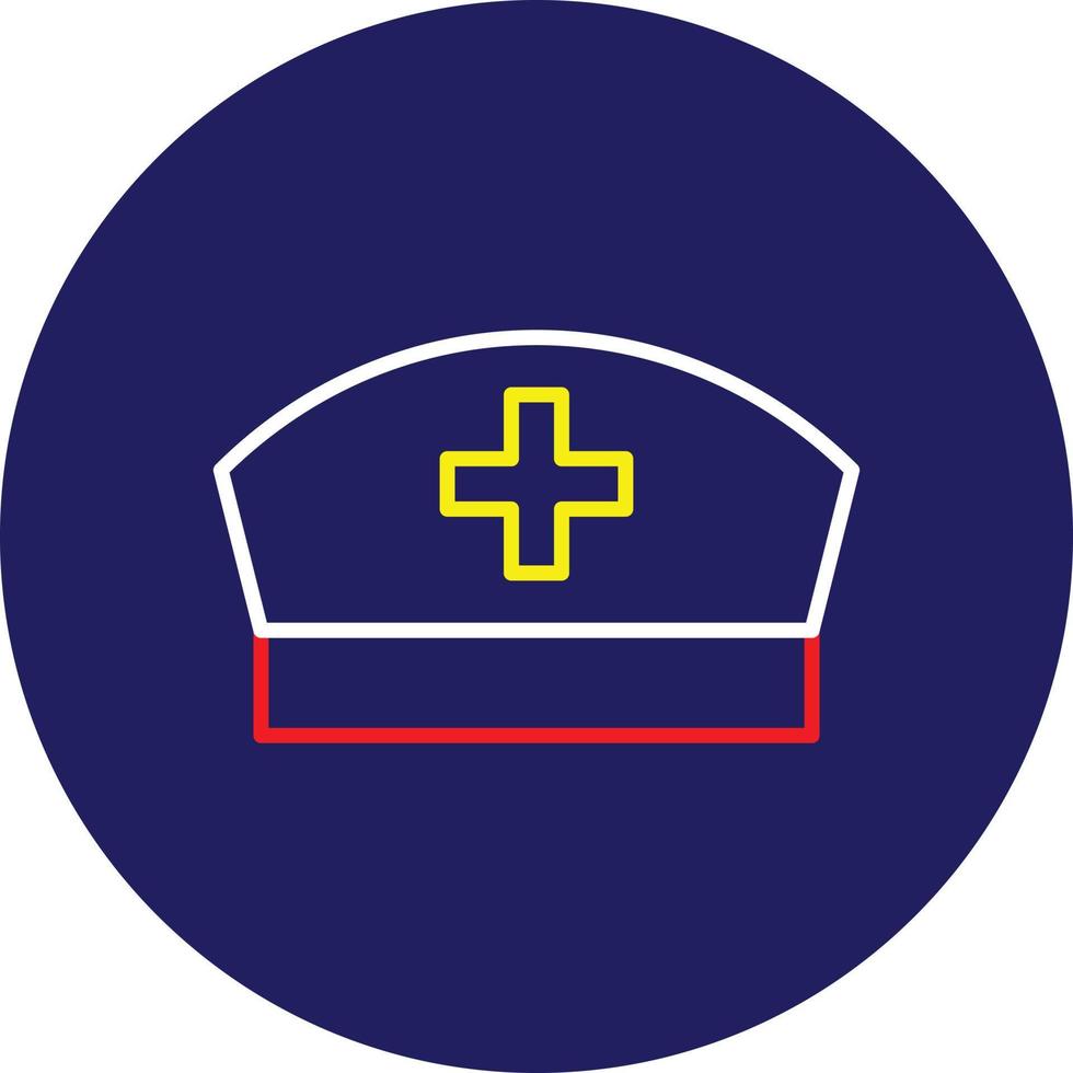 Nurse Cap Line Multicolor vector