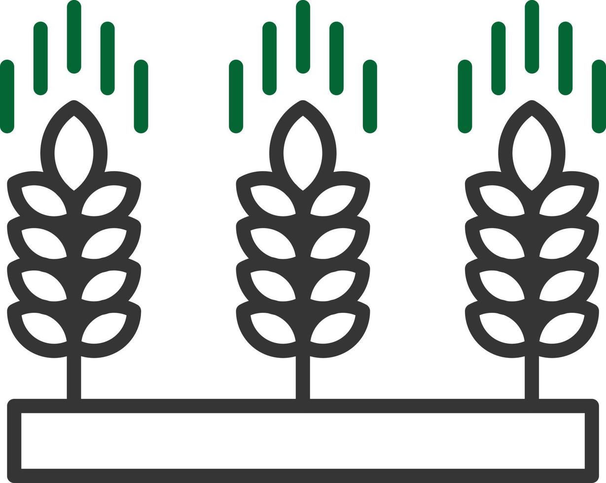 Wheat Line Two Color vector