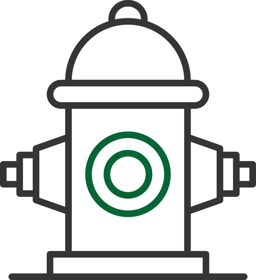 Fire Hydrant Line Two Color vector