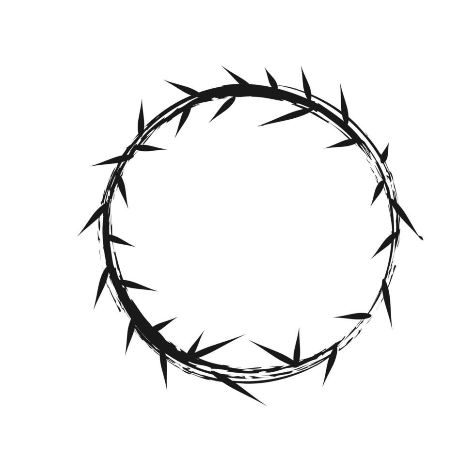 Christian Tattoo design with a Crown of Thorns vector