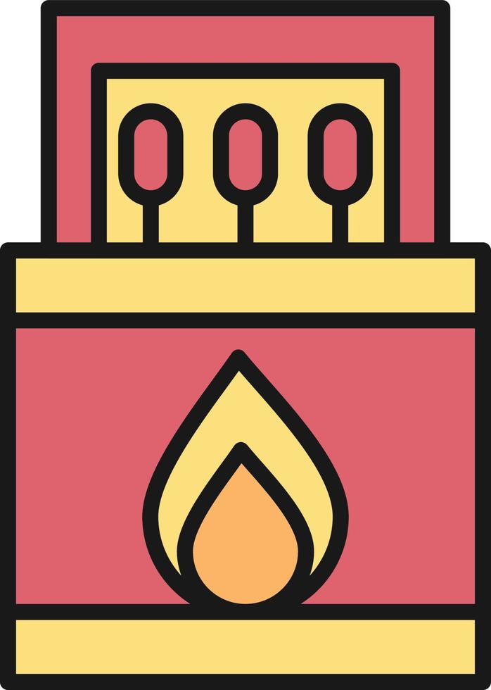 Matches Line Filled vector