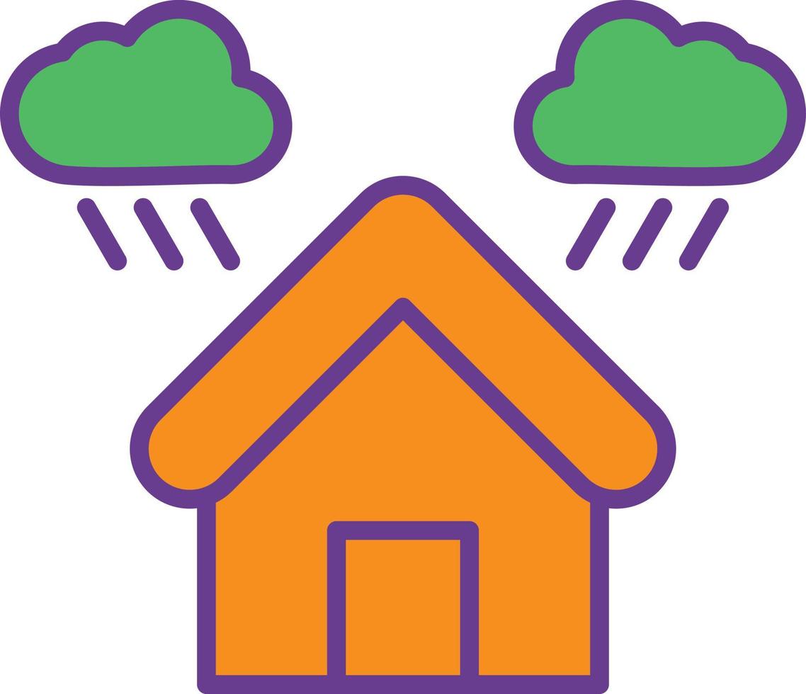 Shelter Line Filled Two Color vector
