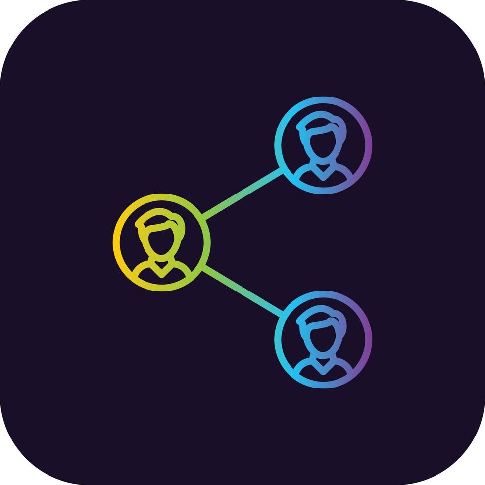 Sharing Gradient Icon vector