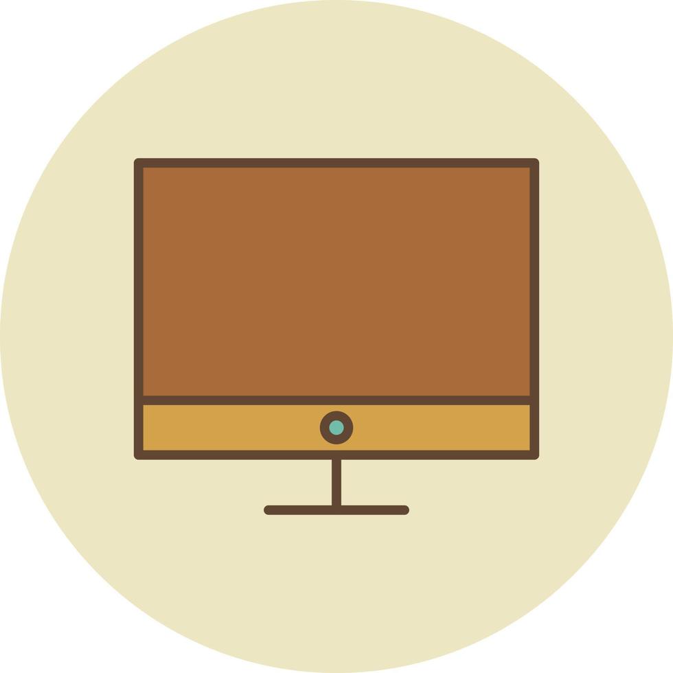 Monitor Filled Retro vector