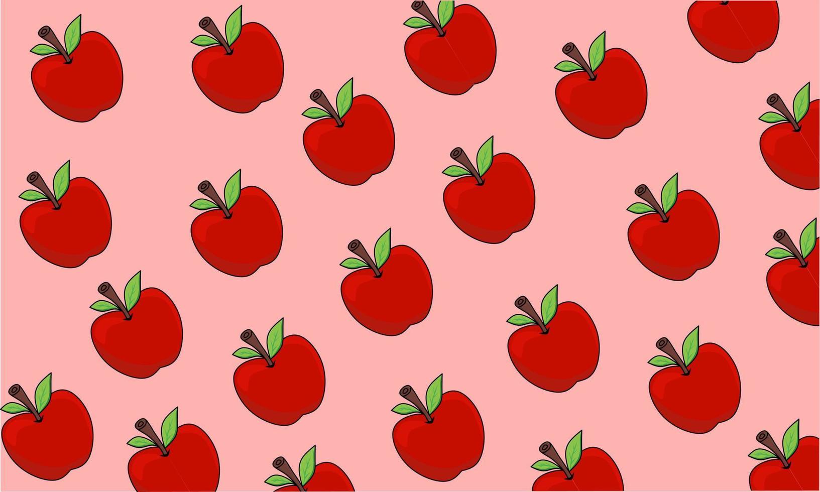modern design apple fruit pattern vector