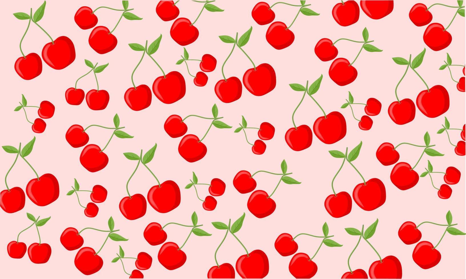 modern design cherry fruit pattern vector