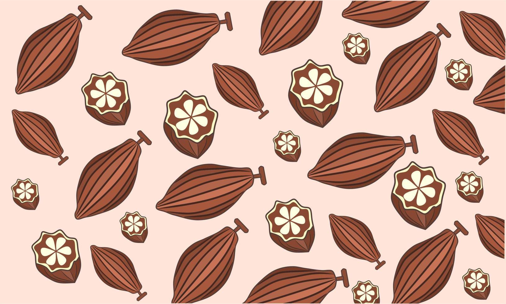 patrón de fruta de chocolate de diseño moderno vector