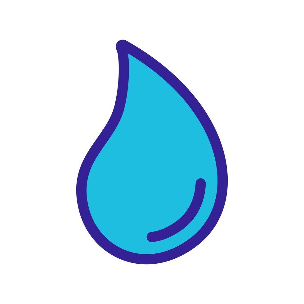 The drop of the vector icon falls. Isolated contour symbol illustration