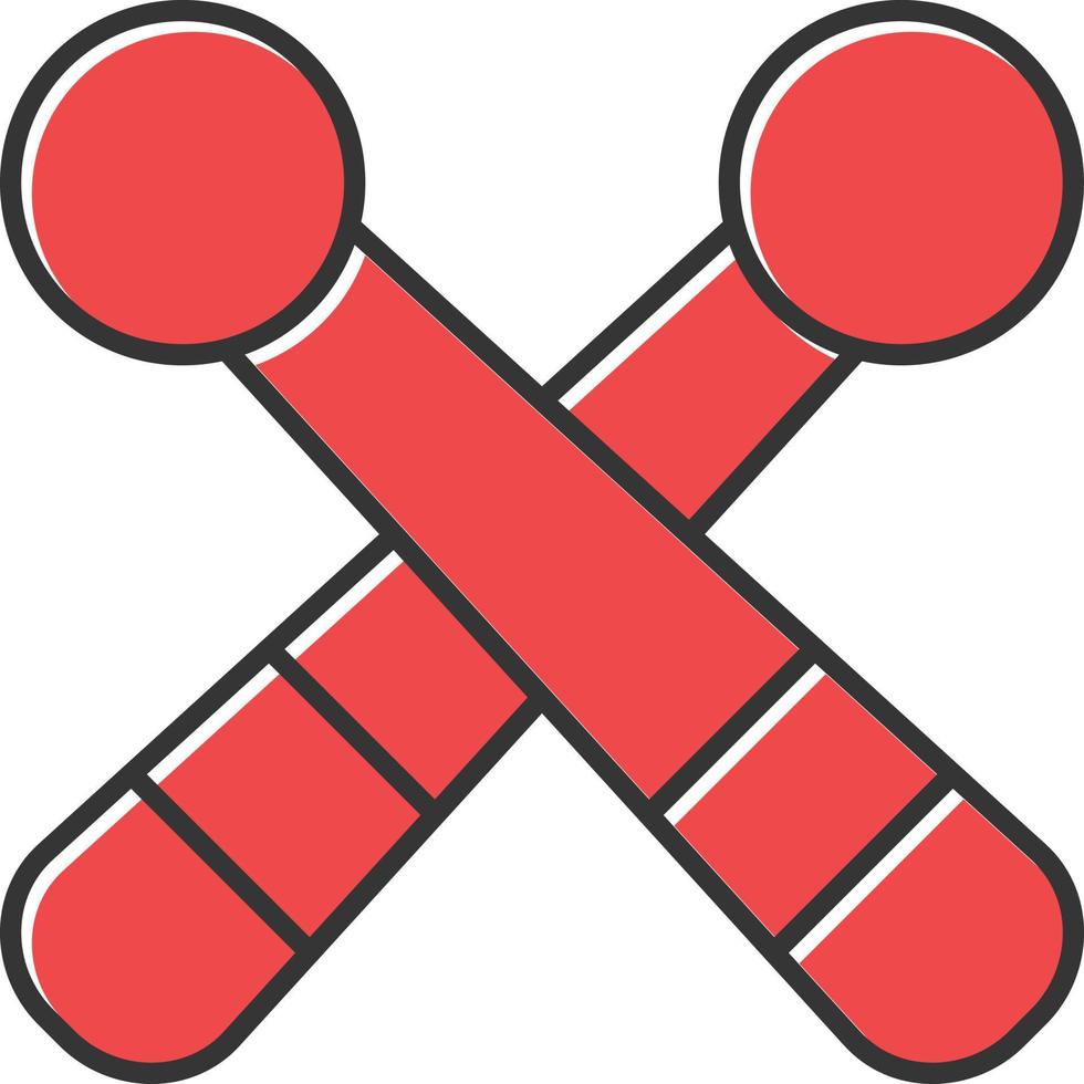 Drumsticks Filled Retro vector