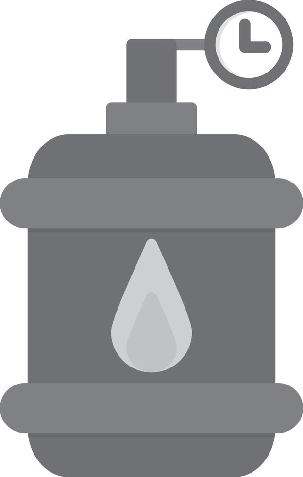 Gas Bottle Flat Greyscale vector