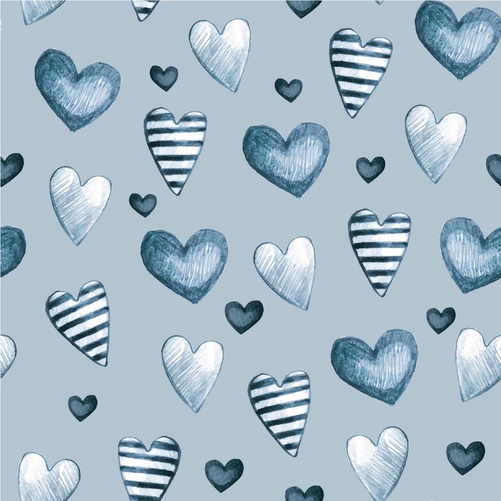 stock illustration set of my hand drawn hearts with simple striped pencil. gray and brown, seppia. isolated on gray background. concept love, wedding, valentines day. vector