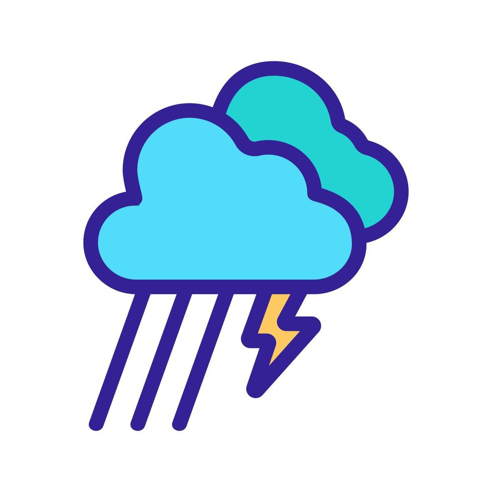 Lightning Storm Hurricane Icon Vector. Isolated contour symbol illustration vector