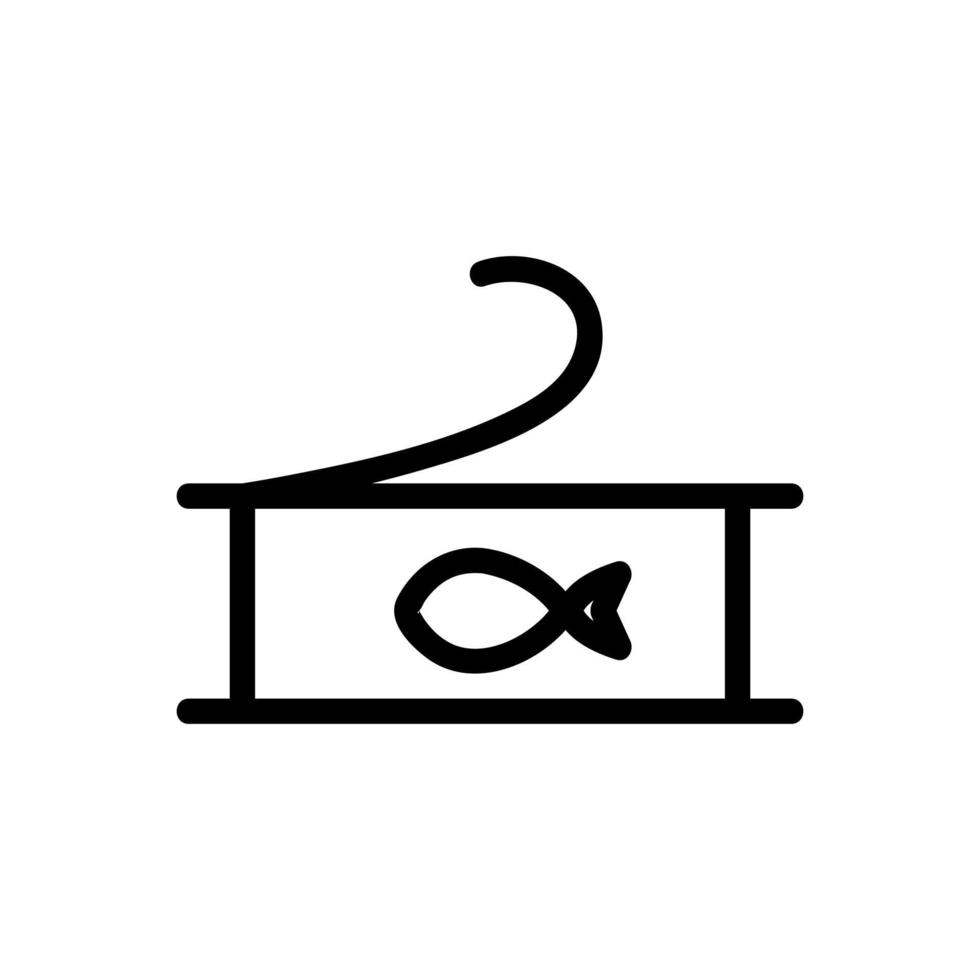 vector de icono de pescado enlatado. ilustración de símbolo de contorno aislado
