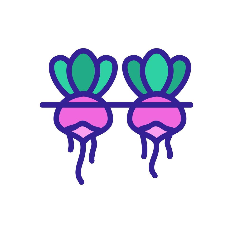 turnip vegetable growth icon vector outline illustration