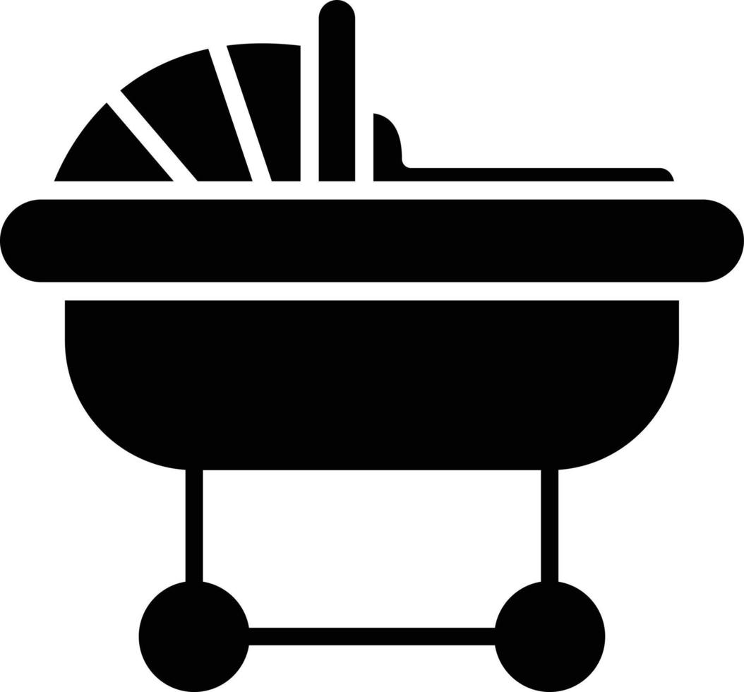 Baby Carriage Glyph Icon vector