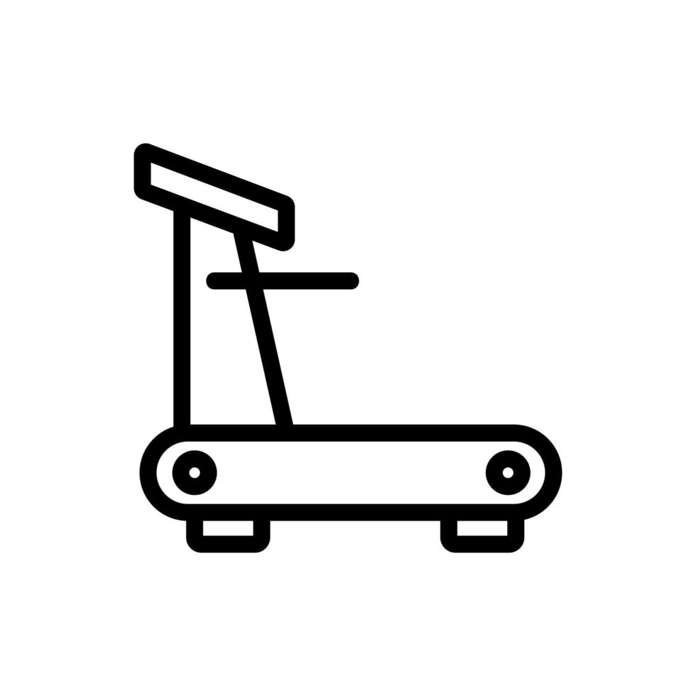 electric running track with function screen icon vector outline illustration