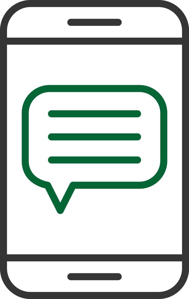Message Line Two Color vector