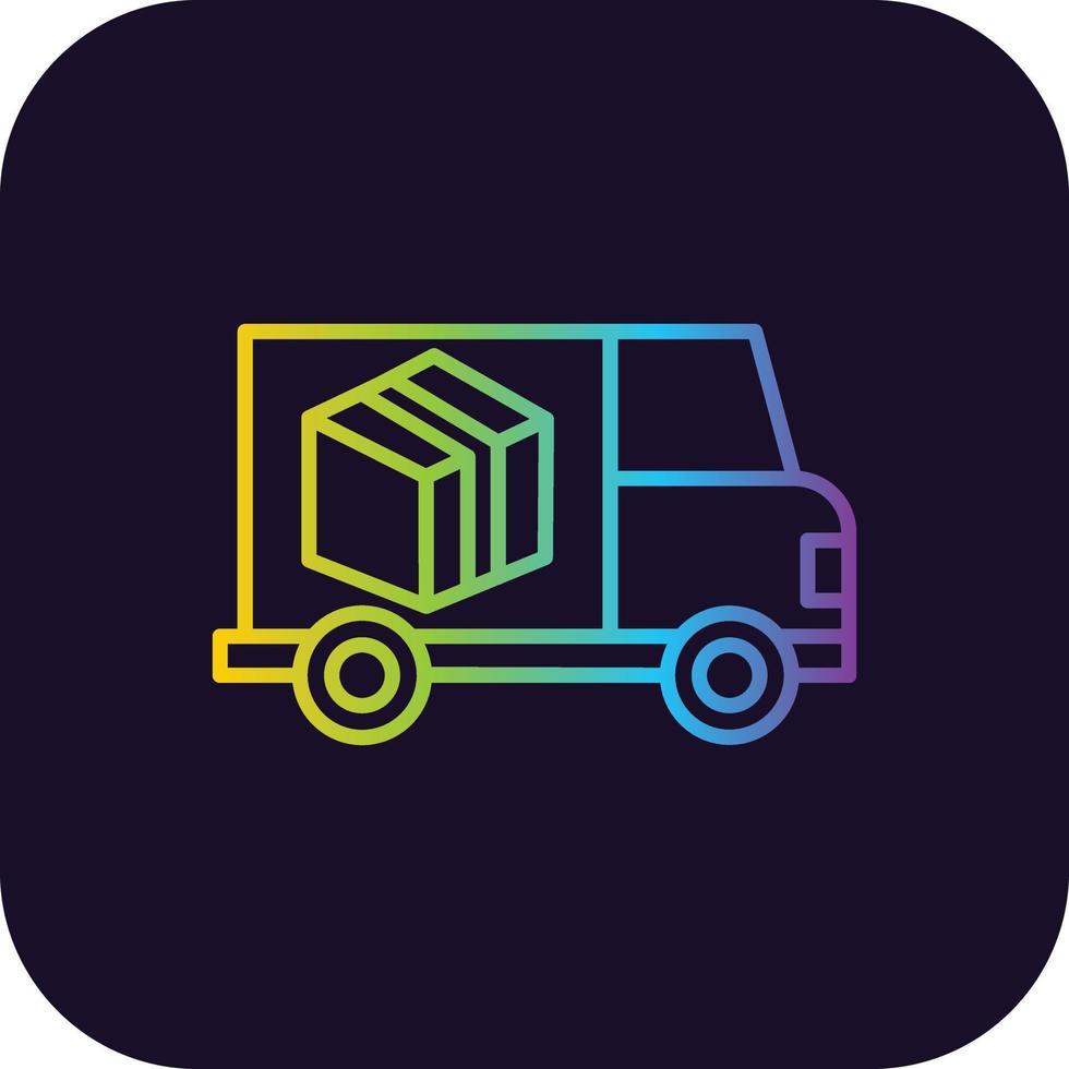 Shipping Van Gradient Icon vector