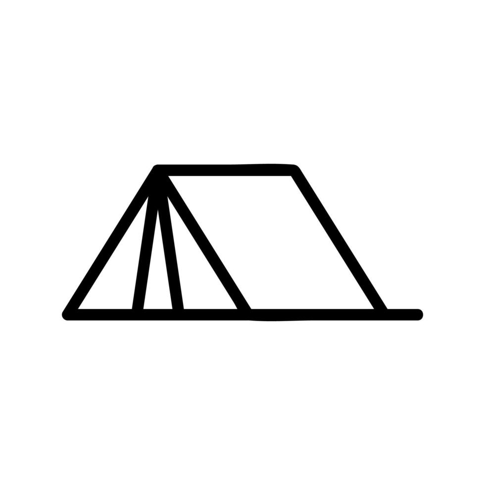 Tourist tent icon vector. Isolated contour symbol illustration vector