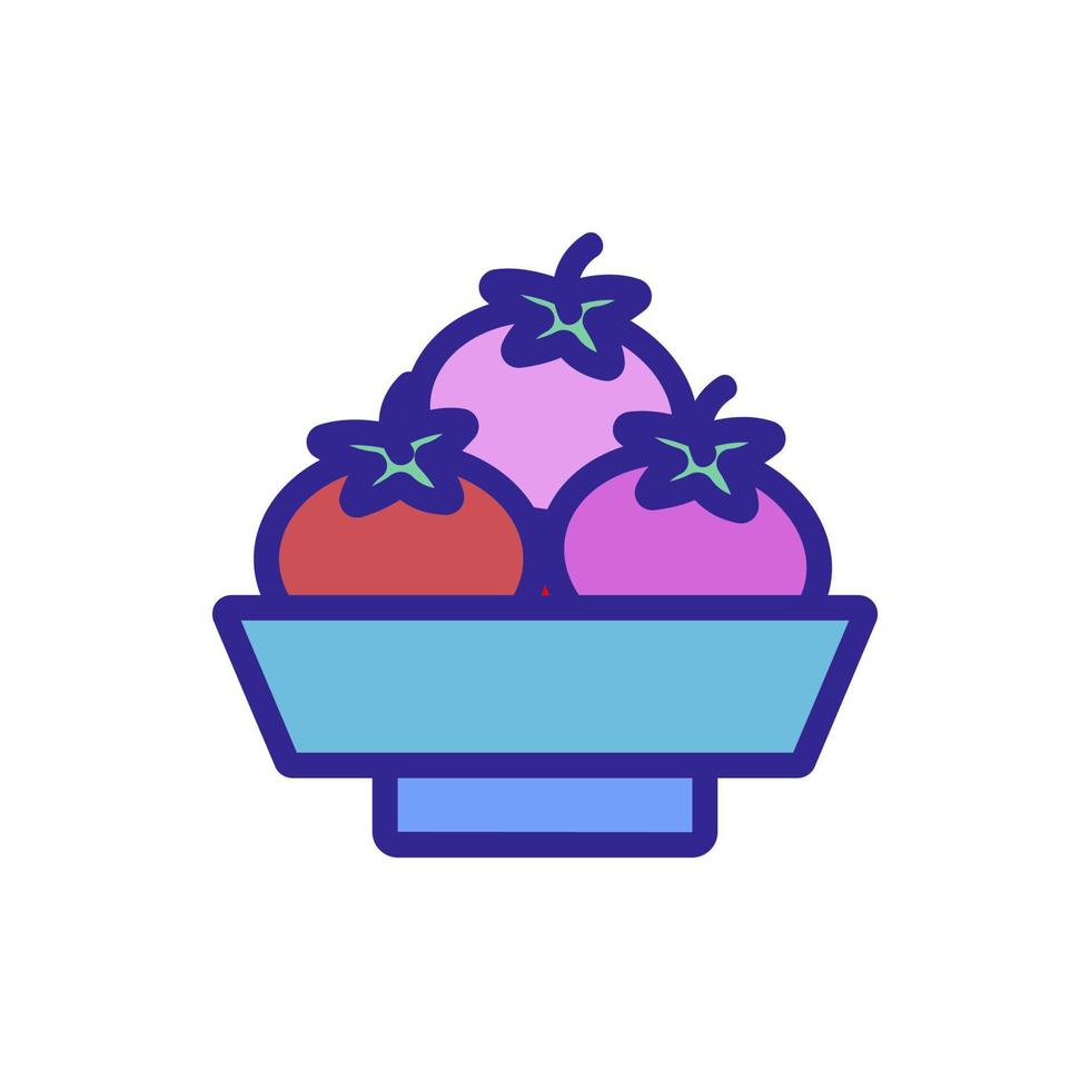 tomato vector icon. Isolated contour symbol illustration