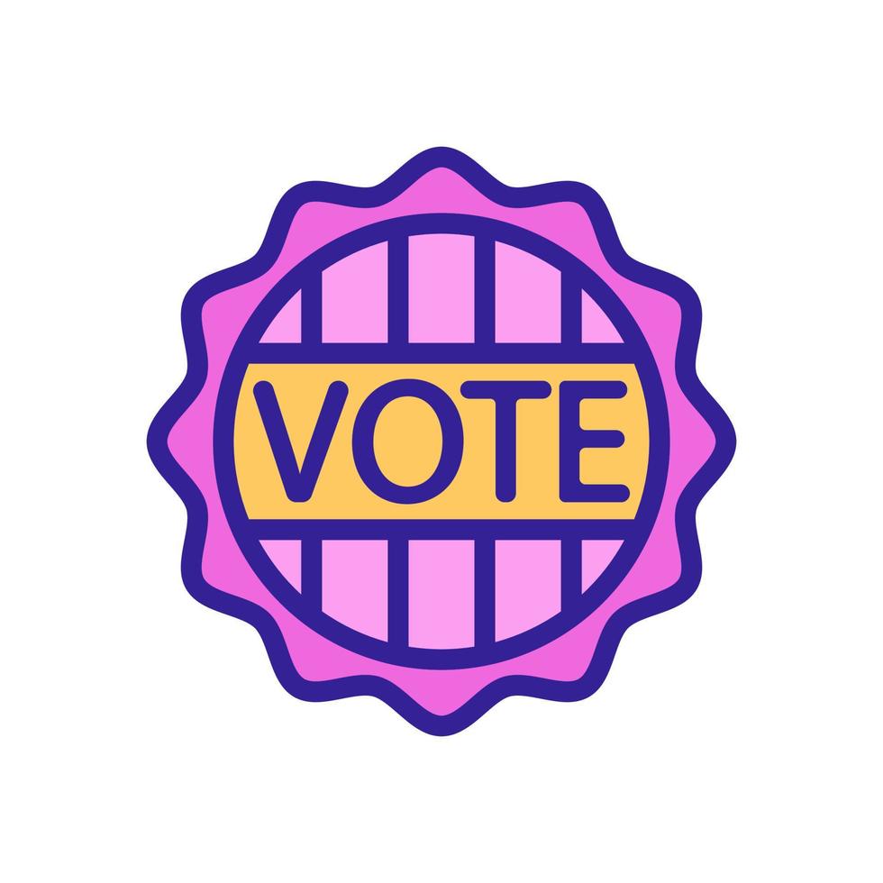 Voting icon vector. Isolated contour symbol illustration vector