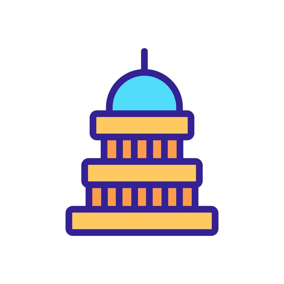 Capitol icon vector. Isolated contour symbol illustration vector