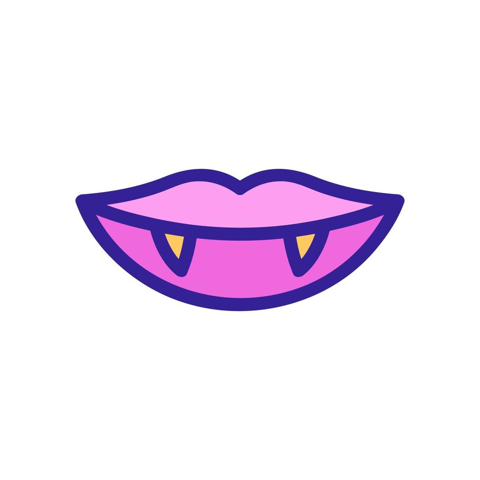 Vampire icon fangs vector. Isolated contour symbol illustration vector