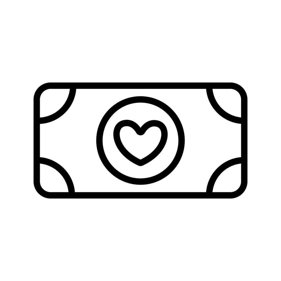 donating money to the icon vector. Isolated contour symbol illustration vector
