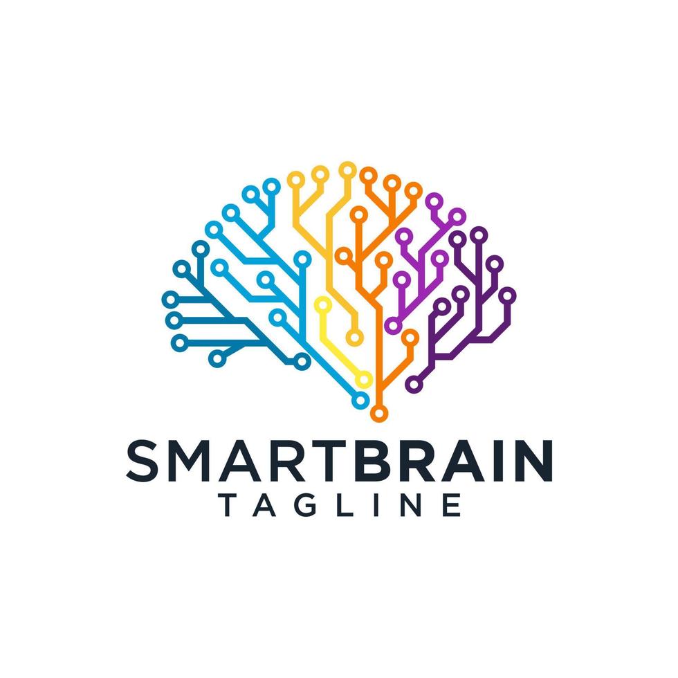 Brain Logo Design Vector Template