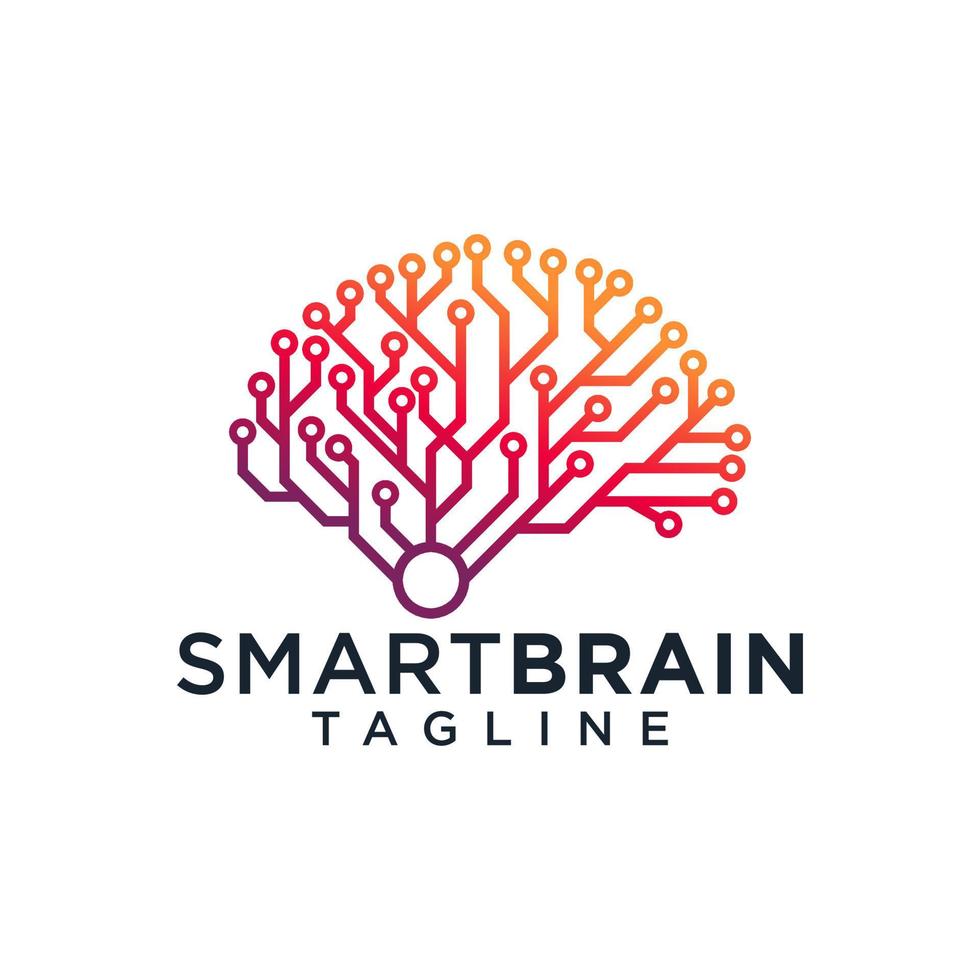 plantilla de vector de diseño de logotipo de cerebro