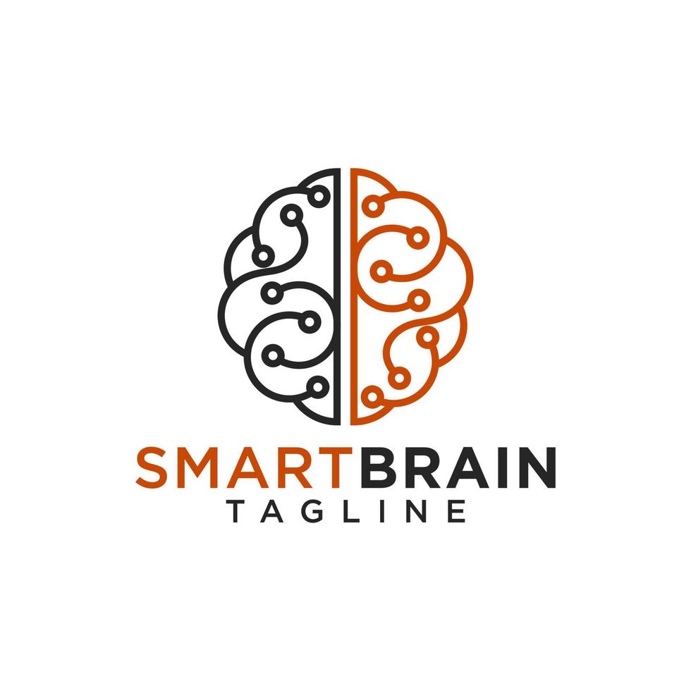 plantilla de vector de diseño de logotipo de cerebro