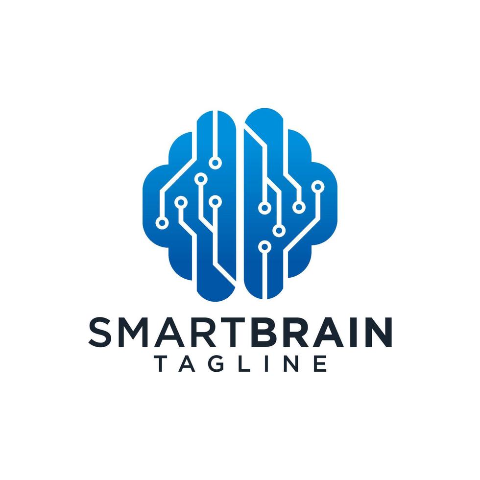 Brain Logo Design Vector Template