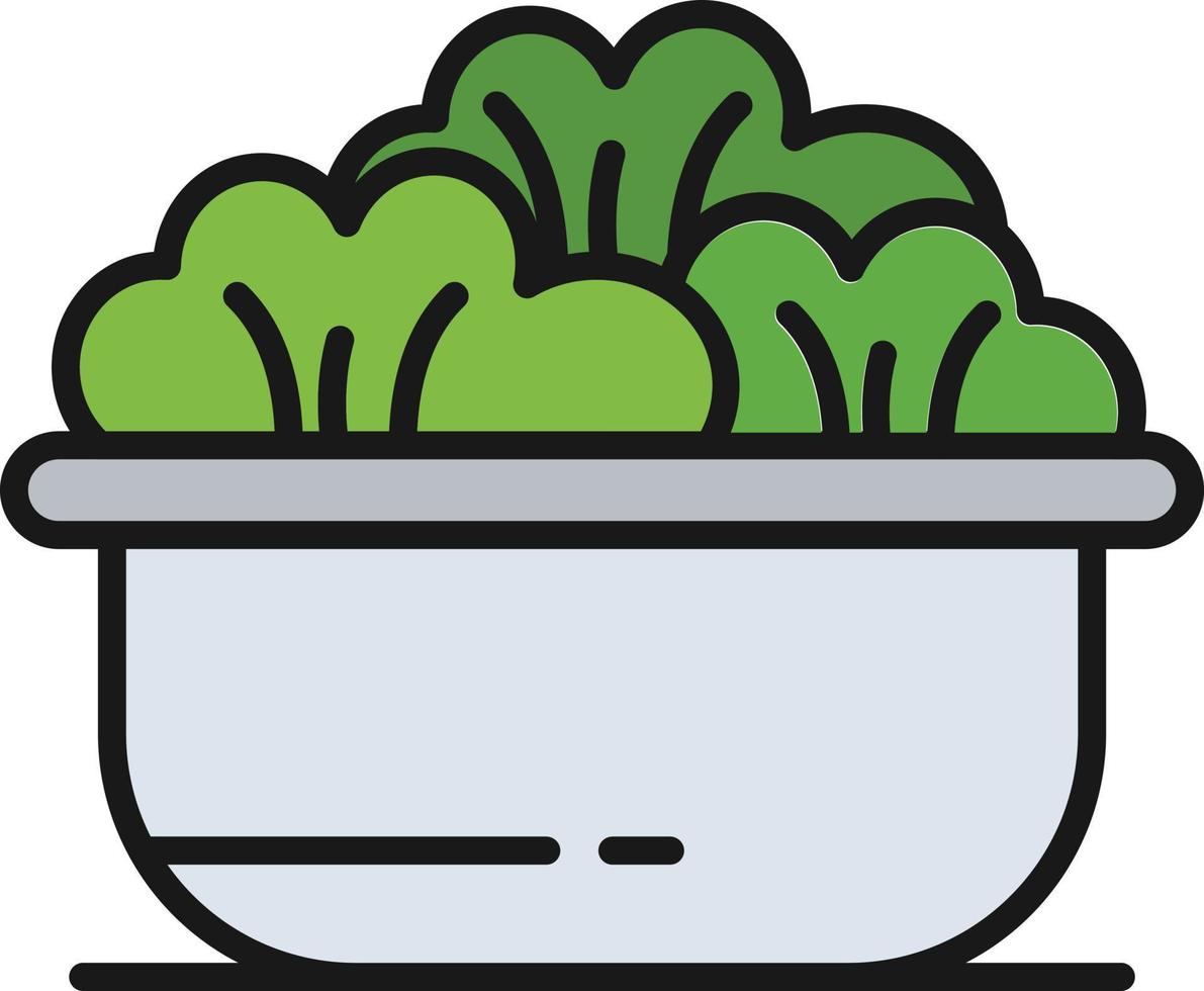 Salad Line Filled vector