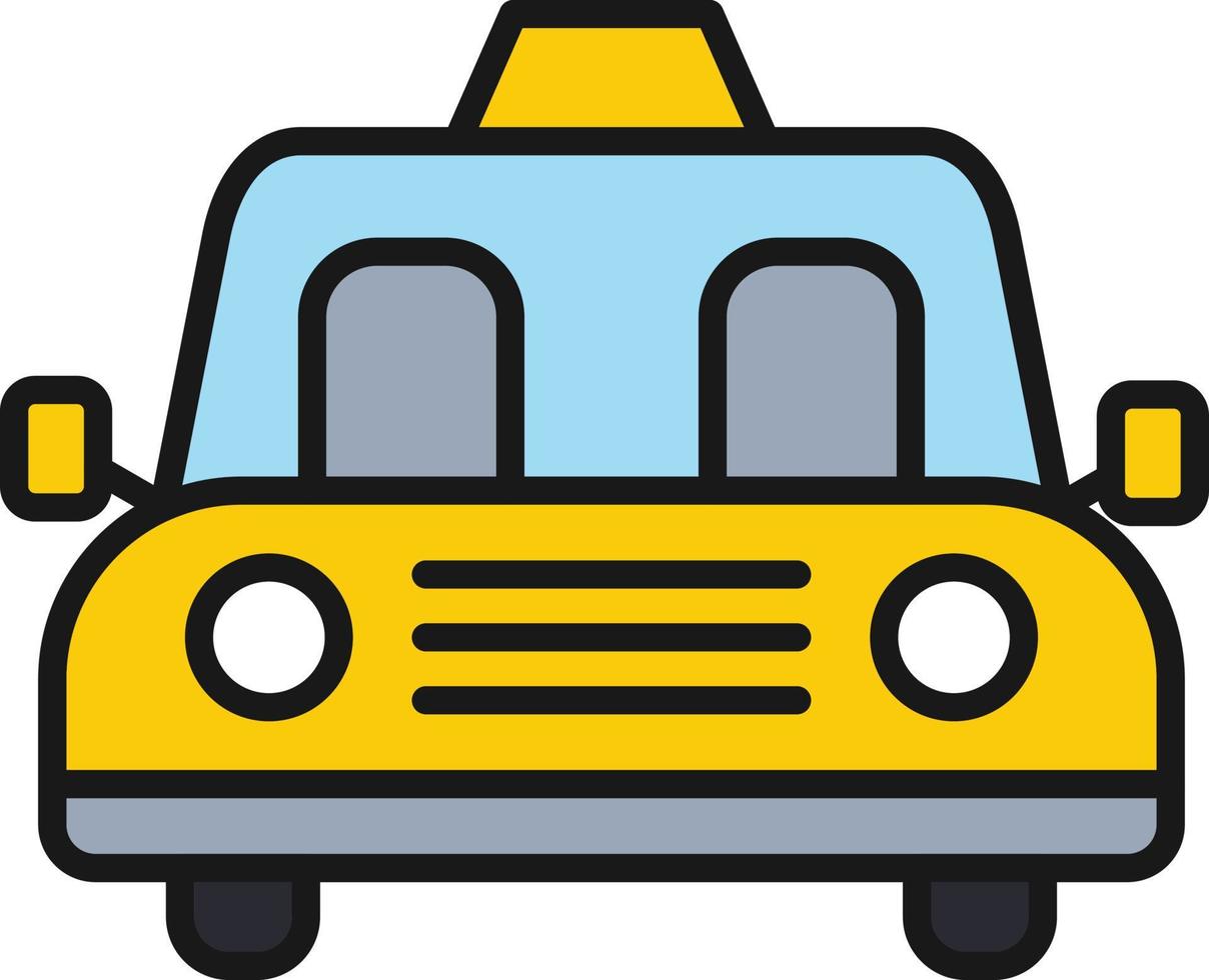 Taxi Line Filled vector